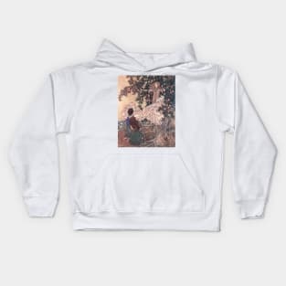 The Garden of Paradise by Edmund Dulac Kids Hoodie